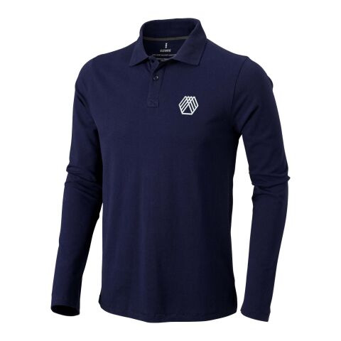 Polo manches longues homme Oakville Standard | Deep blue | L | sans marquage | non disponible | non disponible | non disponible