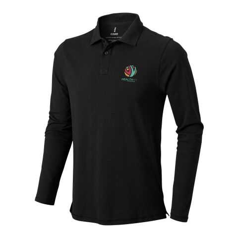 Polo manches longues homme Oakville Standard | noir | L | sans marquage | non disponible | non disponible | non disponible
