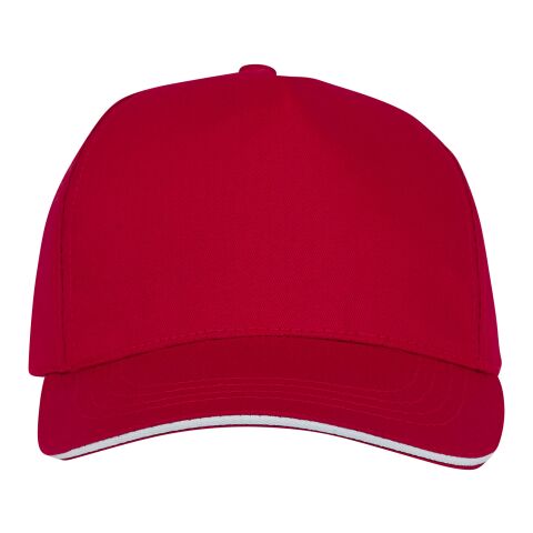 Casquette sandwich 5 panneaux Ceto Standard | Rouge | sans marquage | non disponible | non disponible | non disponible