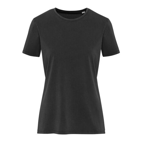 T-shirt femme délavé à manches courtes Nanaimo de 160&nbsp;g/m2 Standard | Noir | XS | sans marquage | non disponible | non disponible | non disponible