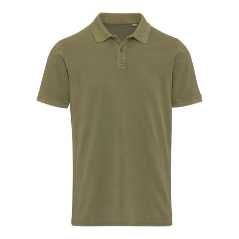Polo délavé pour homme Calgary de 200&nbsp;g/m2 Standard | Forest Green2 | L | sans marquage | non disponible | non disponible | non disponible