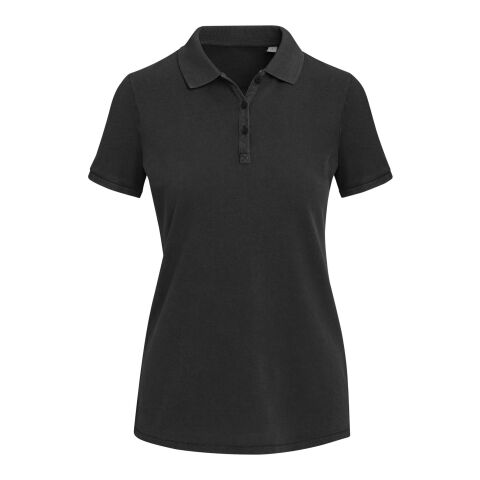 Polo délavé pour femme Calgary de 200&nbsp;g/m2 Standard | Noir | S | sans marquage | non disponible | non disponible | non disponible