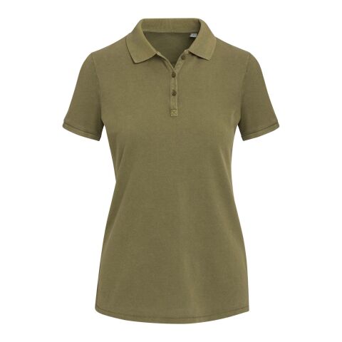 Polo délavé pour femme Calgary de 200&nbsp;g/m2 Standard | Forest Green2 | XS | sans marquage | non disponible | non disponible | non disponible