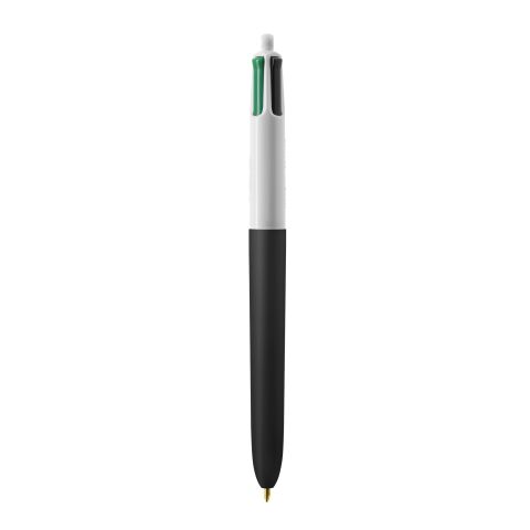 BIC® 4 Colours Soft Blanc-Noir | Sérigraphie 1 couleur | Corps-centré clip | 30.00 mm x 43.00 mm