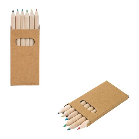 BIRD. Boîte avec 6 crayons de couleur Beige | sans marquage