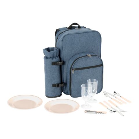 WHITSUNDAY. Sac à dos glacière de pique-nique en polyester recyclé haute densité 600D Bleu | sans marquage