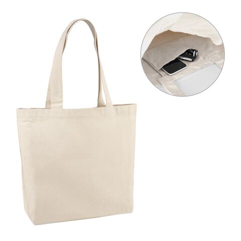 BETO. Sac 100% coton canvas (280 g/m²) Beige | sans marquage