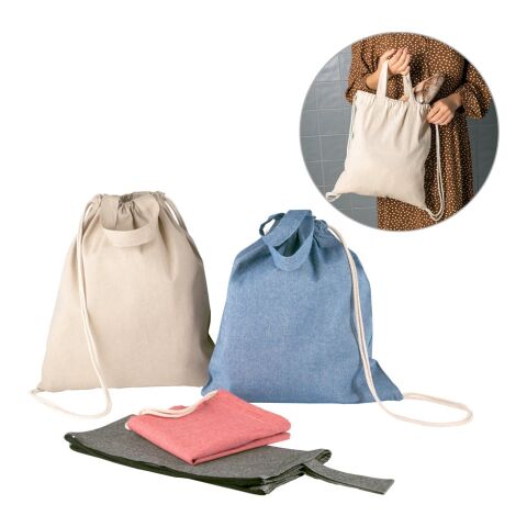 RISSANI. Sac à dos avec coton recyclé (70%) et polyester (30% rPET) (140 g/m²) Noir | sans marquage