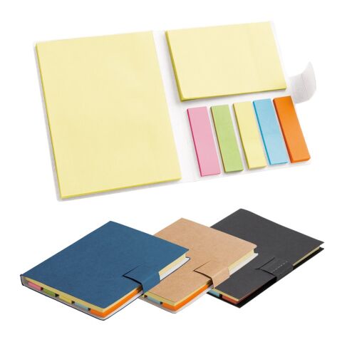 LEWIS. Bloc-notes de feuilles repositionnables avec 7 ensembles Noir | sans marquage