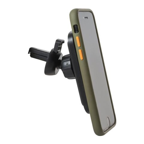 KOCH. Support pour smartphone de voiture avec chargeur magnétique sans fil 15W en ABS recyclé (100 % rABS) Noir | sans marquage