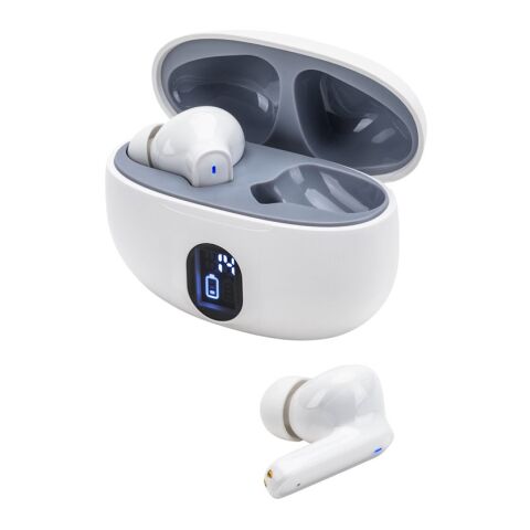 CAETANO. Écouteurs sans fil avec 4 heures d&#039;autonomie sur ABS recyclé (100 % rABS) Blanc | sans marquage