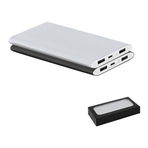 NOBEL. Power bank 7&#039;200 mAh en aluminium recyclé (100 % rAL) Noir | sans marquage