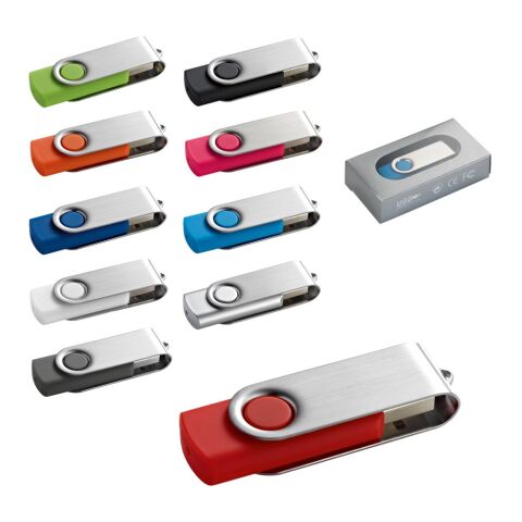 CLAUDIUS 8GB. Clé USB 8GB avec attache en métal Rose | sans marquage