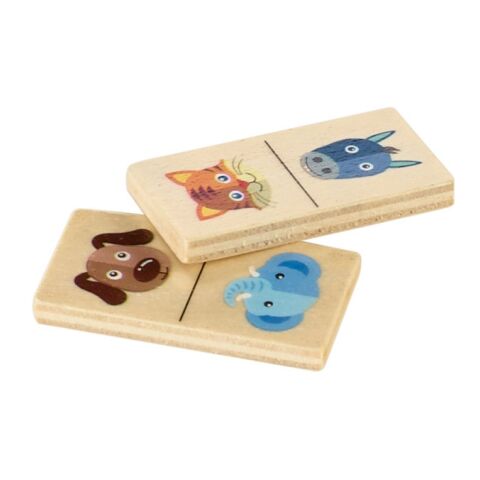 DOMIN. Jeu de dominos en bois Beige | sans marquage