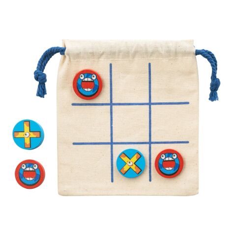 CROSSES. Jeu du morpion classique avec 10 pièces en contreplaqué Beige | sans marquage