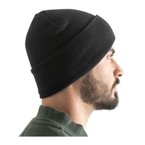 CARL. Bonnet unisexe en polyester recyclé (100% rPET) Noir | sans marquage