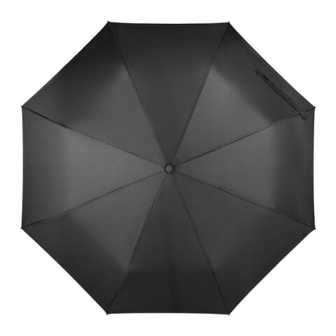 CIMONE. Parapluie pliable en polyester recyclé (100% rPET) pongé 190T avec ouverture automatique Noir | sans marquage