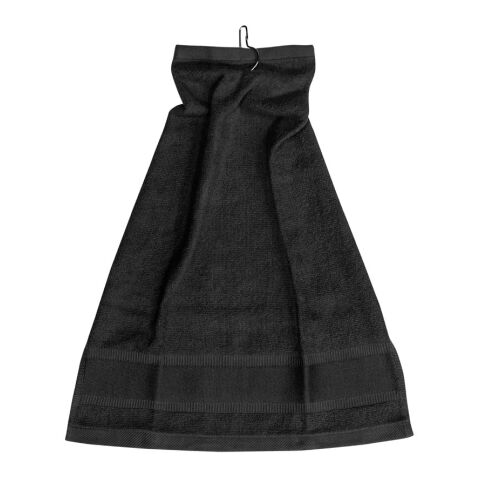 GOLFI. Serviette multifonctionnelle en coton (430 g/m²) Noir | sans marquage