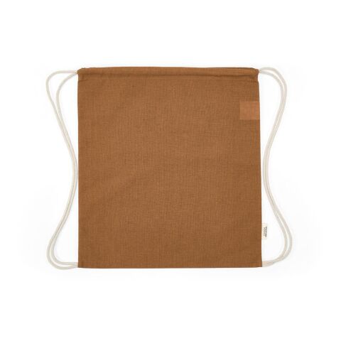 Sac en coton recyclé Lhotse 140 g/m marron | sans marquage