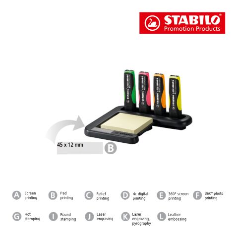 STABILO GREEN BOSS Set de bureau de 4 surligneurs non disponible | Tampographie 1 couleur