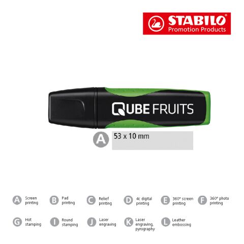 STABILO GREEN BOSS surligneur jaune | sans marquage
