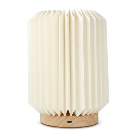 Lampe LED en papier pliable Coollux Aurore sur socle en bois, 22cm Nature | sans marquage | non disponible | non disponible