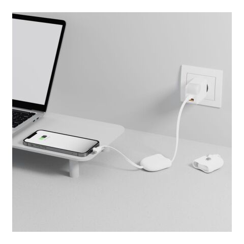 Câble rétractable USB-C et Lightning Xoopar ICE-R 60 W 1 mètre Blanc