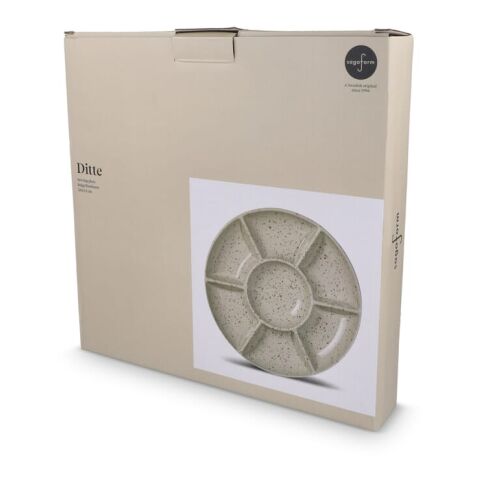 Assiette ronde en céramique Sagaform Ditte 26 cm Beige