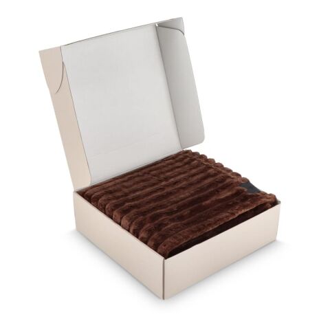 Couverture en polaire recyclée Sagaform Esther 130 x 170 cm Marron foncé | sans marquage