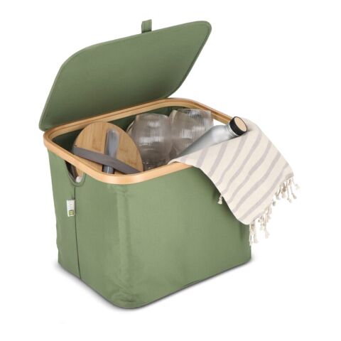 Panier pliant InSideOut avec couvercle Sogne 40.5 x 33 x 30cm Vert olive | sans marquage | non disponible | non disponible