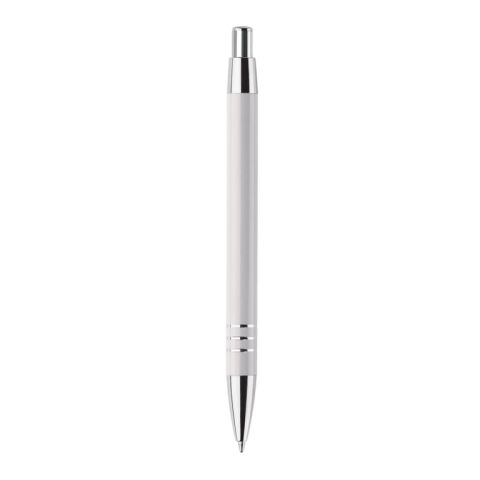 Stylo bille dans étui tube métal Blanc | Tampographie 1 couleur | à 270 degrés du clip | 7 mm x 45 mm | non disponible