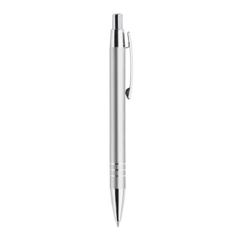 Stylo bille dans étui tube métal Argent | Tampographie 1 couleur | à 180 degrés du clip | 7 mm x 45 mm | non disponible