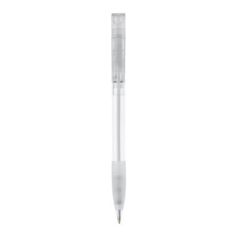 Stylo Nash Transparent Blanc-Blanc | Sérigraphie 1 couleur | à 180 degrés du clip | 33 mm x 25 mm | non disponible