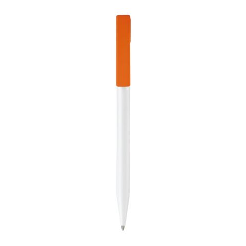 Stylo Nash Opaque Blanc-Orange | Sérigraphie 1 couleur | à 270 degrés du clip | 45 mm x 25 mm | non disponible