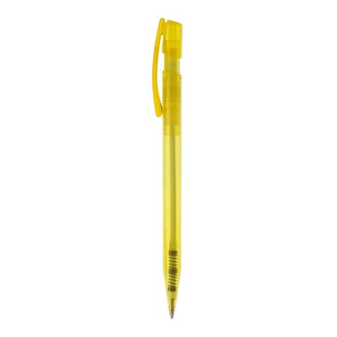 Stylo Nash Transparent Jaune-Jaune | Tampographie 1 couleur | sur le clip | 30 mm x 5 mm | non disponible