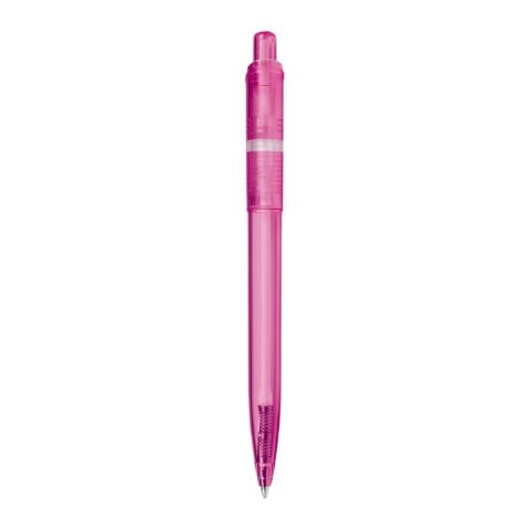 Stylo Ducal Clear transparent Rose-Rose | Sérigraphie 1 couleur | à 180 degrés du clip | 40 mm x 25 mm | non disponible