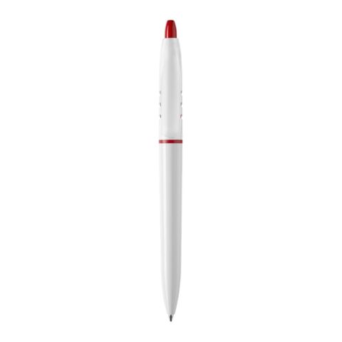 Stylo S30 opaque Blanc-Rouge / blanc | Sérigraphie 1 couleur | dans le prolongement du clip | 40 mm x 25 mm | non disponible