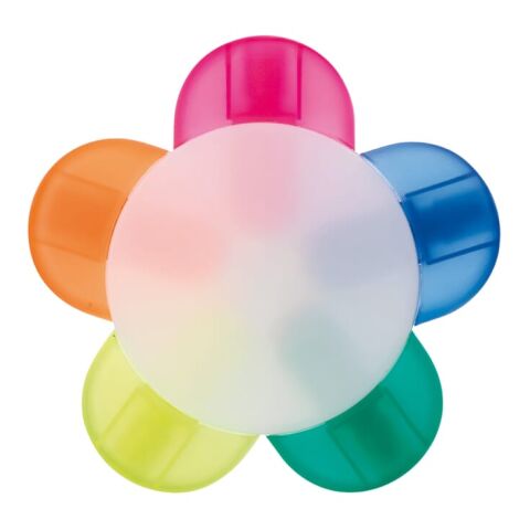 Surligneur fleur Blanc | Tampographie 1 couleur | 1ere face | Ø 50 mm | non disponible