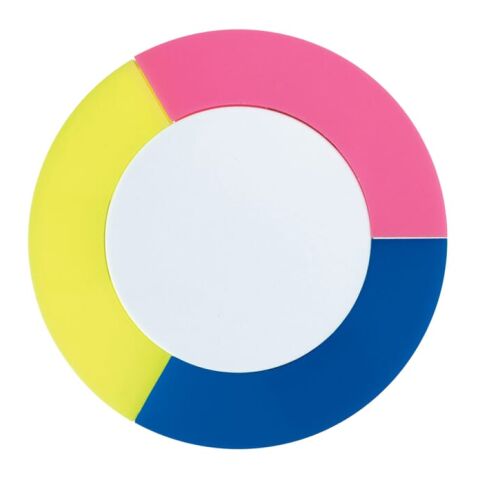 Surligneur rond Bleu / Blanc | Tampographie 1 couleur | 1ere face | Ø 40 mm | non disponible