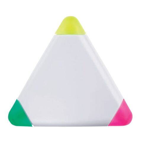 Surligneur triangulaire Blanc | Tampographie 1 couleur | 1ere face | 50 mm x 46 mm | non disponible