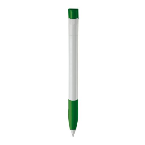Stylo Apollo Opaque Blanc-Vert | Sérigraphie 1 couleur | à 90 degrés du clip | 40 mm x 25 mm | non disponible