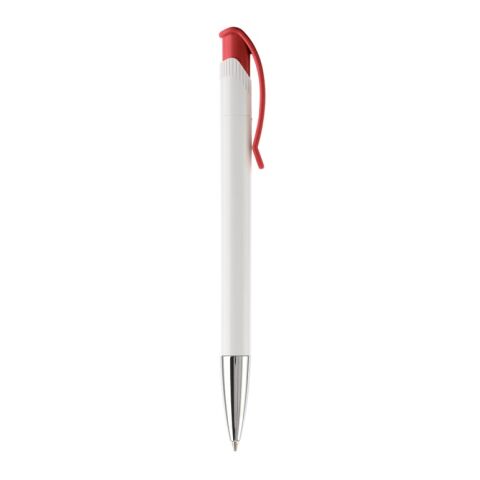 Apollo pointe métal Blanc-Rouge / blanc | Sérigraphie 1 couleur | à 270 degrés du clip | 45 mm x 25 mm | non disponible