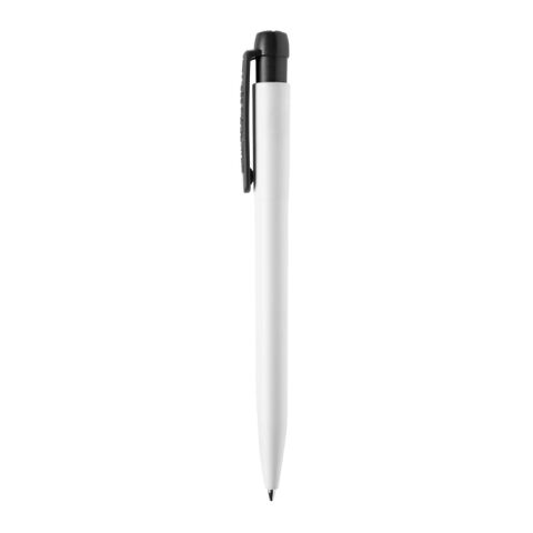 Stylo Ingeo TM Pen opaque Blanc-Noir | Sérigraphie 1 couleur | dans le prolongement du clip | 45 mm x 25 mm | non disponible
