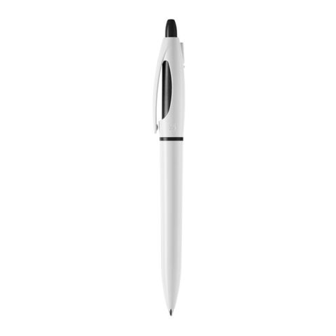 Stylo S! opaque Blanc-Noir | Sérigraphie 1 couleur | à 180 degrés du clip | 40 mm x 25 mm | non disponible