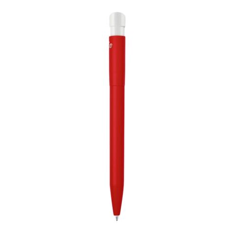 Stylo S45 Bio opaque Rouge / blanc-Blanc | Sérigraphie 1 couleur | à 180 degrés du clip | 45 mm x 25 mm | non disponible