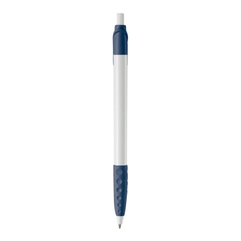 Stylo Cosmo Opaque Blanc-Bleu foncé | Tampographie 1 couleur | sur le clip | 20 mm x 5 mm | non disponible