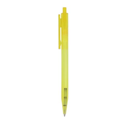 Stylo bille Kuma transparent Jaune-Jaune | Sérigraphie 1 couleur | à 180 degrés du clip | 45 mm x 25 mm | non disponible
