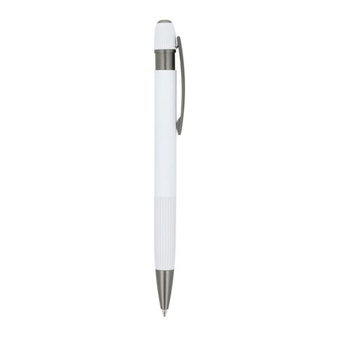 Stylo à bille en aluminium Toulouse Softtouch Blanc | sans marquage | non disponible | non disponible