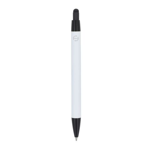 Stylo à bille Alaska softtouch avec stylet R-AL Blanc