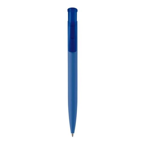 Stylo Avalon Soft-touch Bleu / Blanc | Tampographie 1 couleur | sur le clip | 35 mm x 8 mm | non disponible